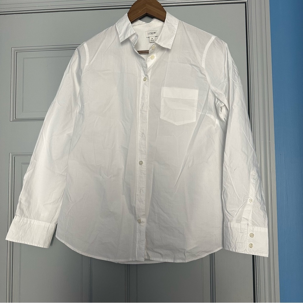 J. Crew Women’s Crisp White Button-Down Shirt